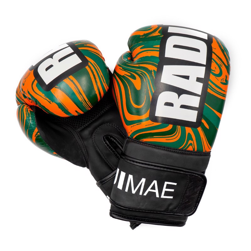 FUJIMAE RADICAL 3 BOXING GLOVES - ORANGE/GREEN